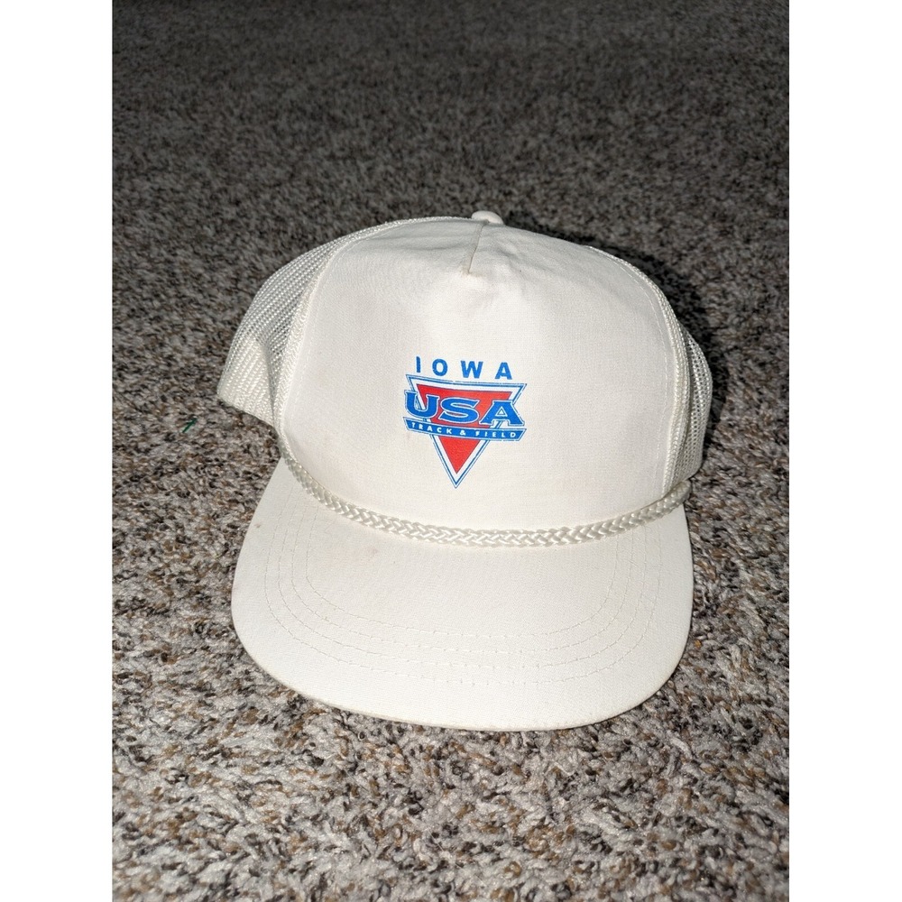 Vintage Team USA Iowa Snapback Hat Mesh Back Yupoong